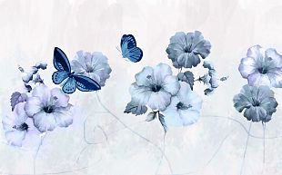 Бабочки цветы507