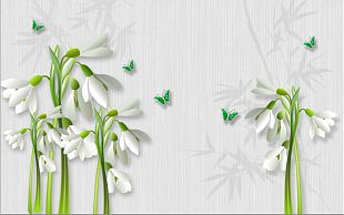 Бабочки цветы396